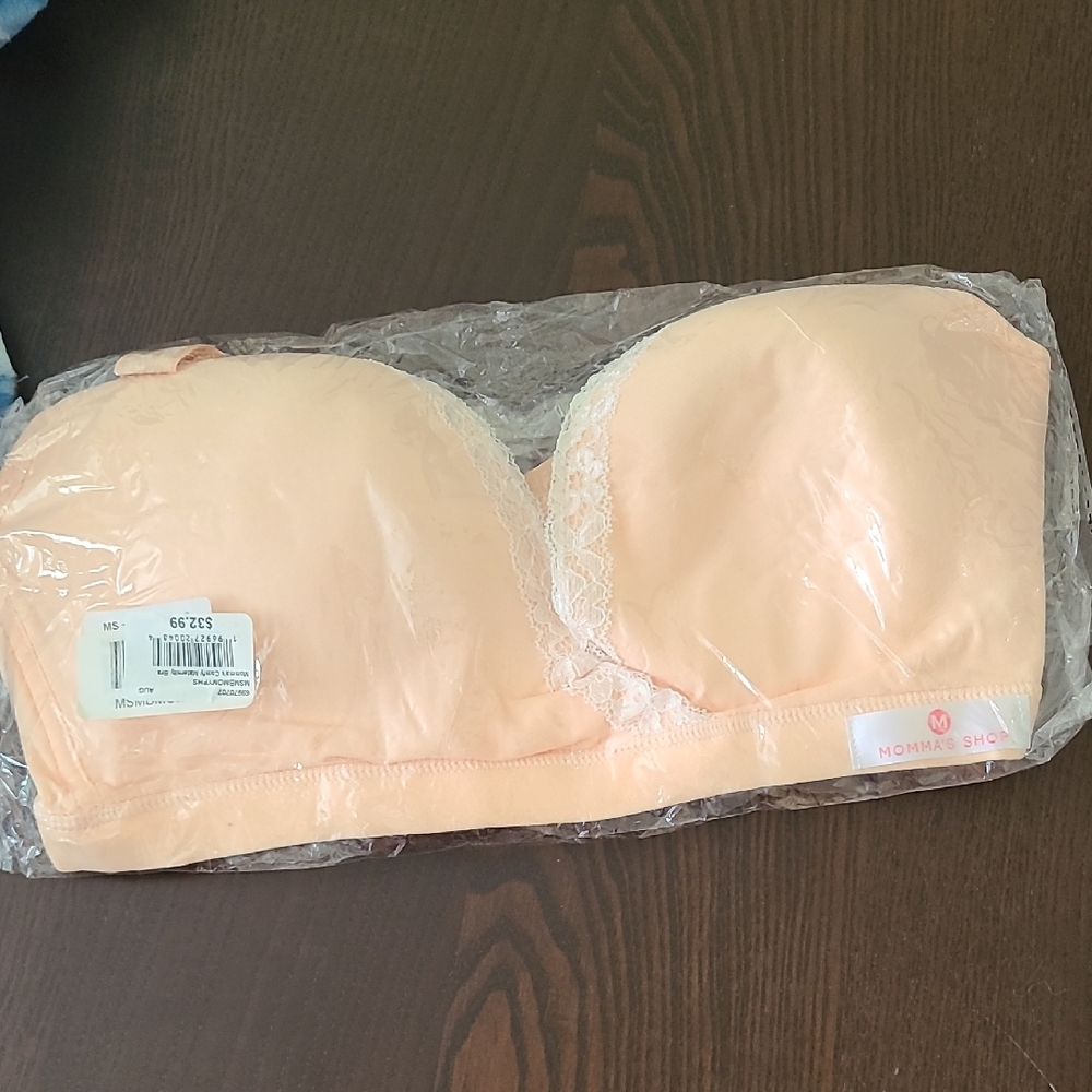Peach Strapless Bra
